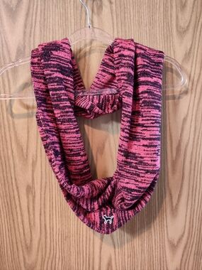 PINK Victoria's Secret Pink & Black Marled Infinity Scarf